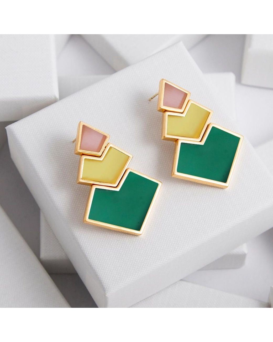 Lavani Jewels Multicolor Nefertiti Earrings