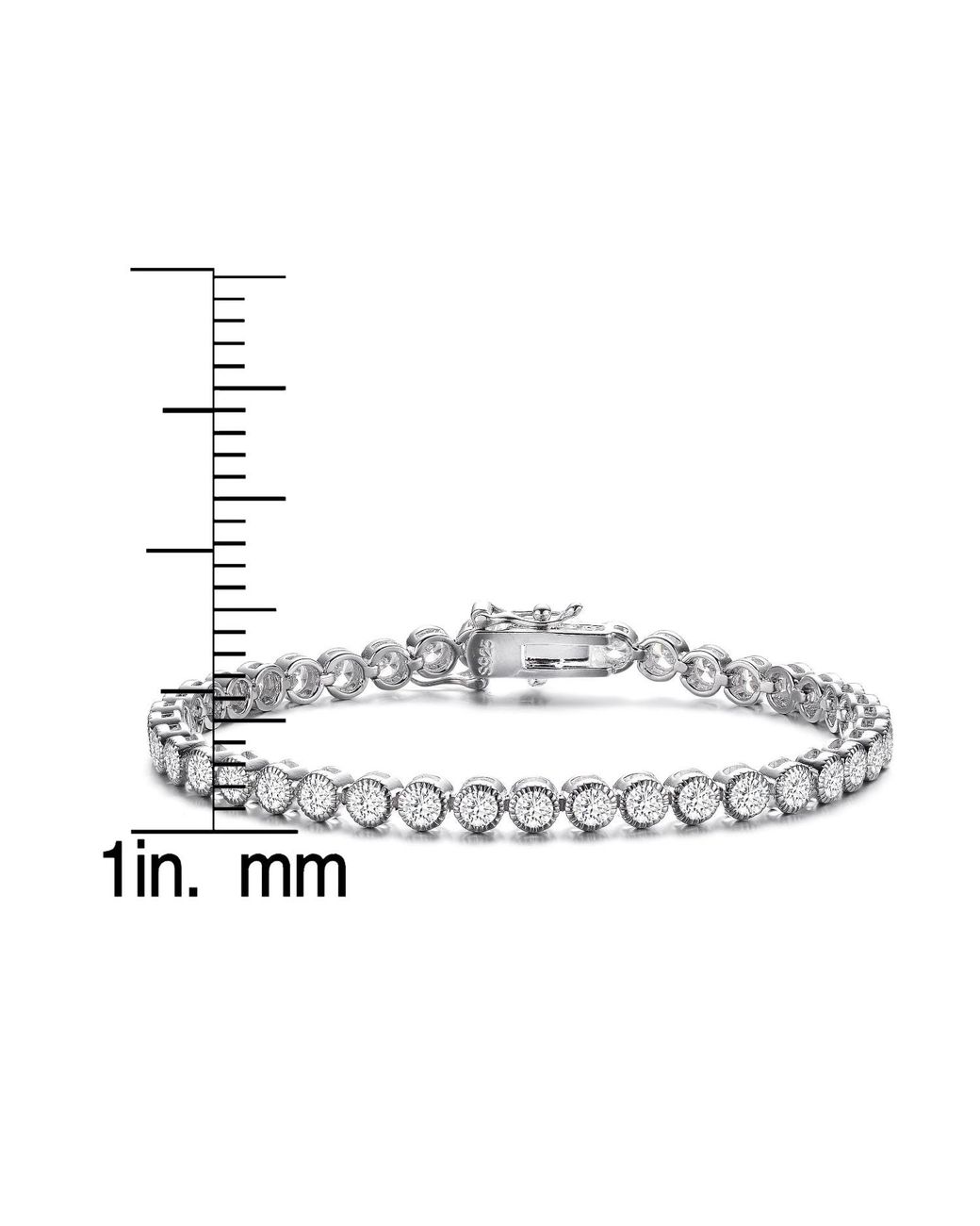 Genevive Jewelry Metallic Rachel Glauber Rhodium Plated Cubic Zirconia Bracelet