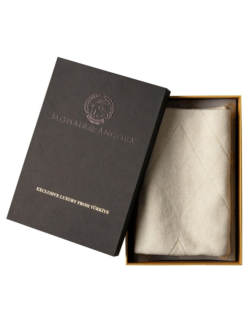 Mohair&Angora Natural Mohair Shawl Sultan Ecru