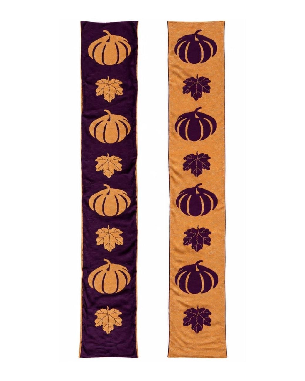 Peraluna Blue Flying Pumpkin Reversible Knit Scarf