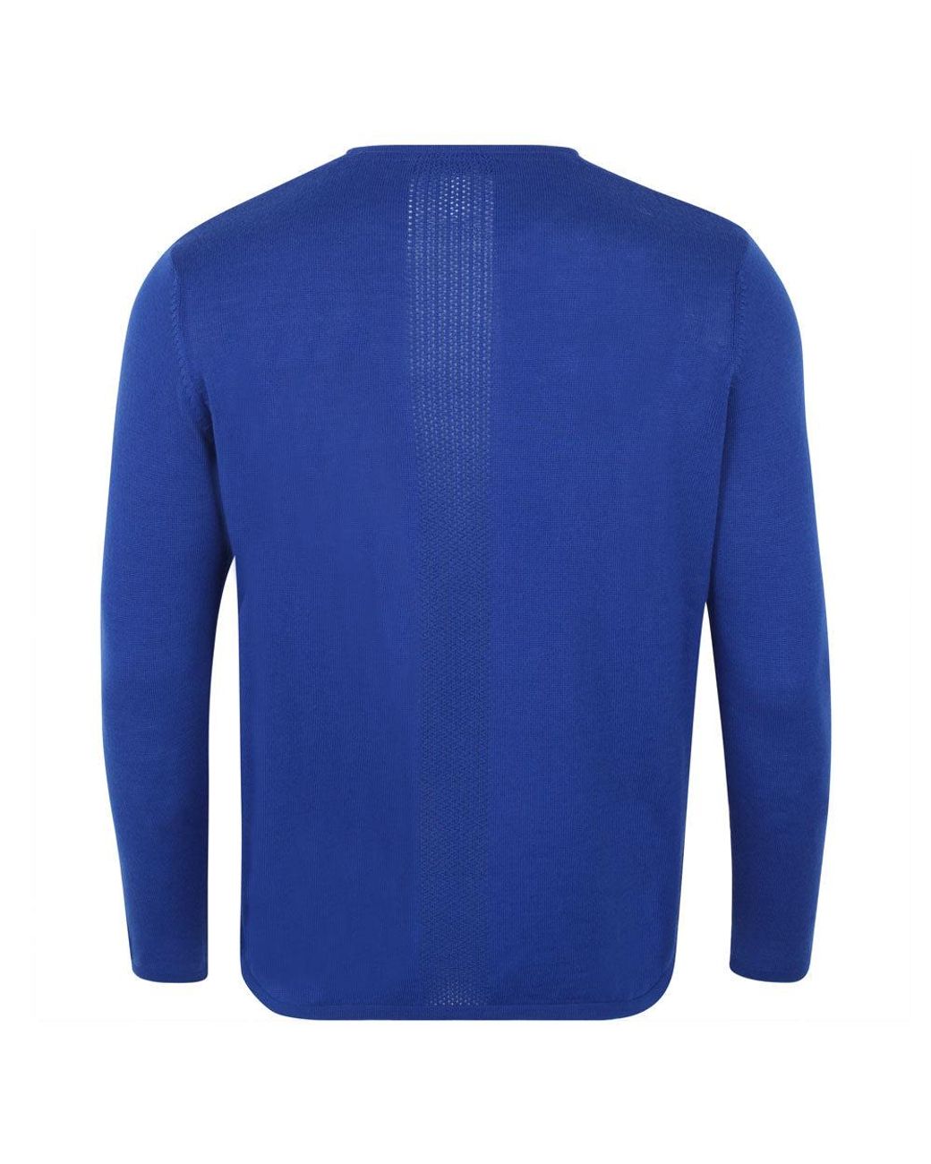 Paul James Knitwear Blue Heavyweight Merino Activewear Training Kratos Top for men