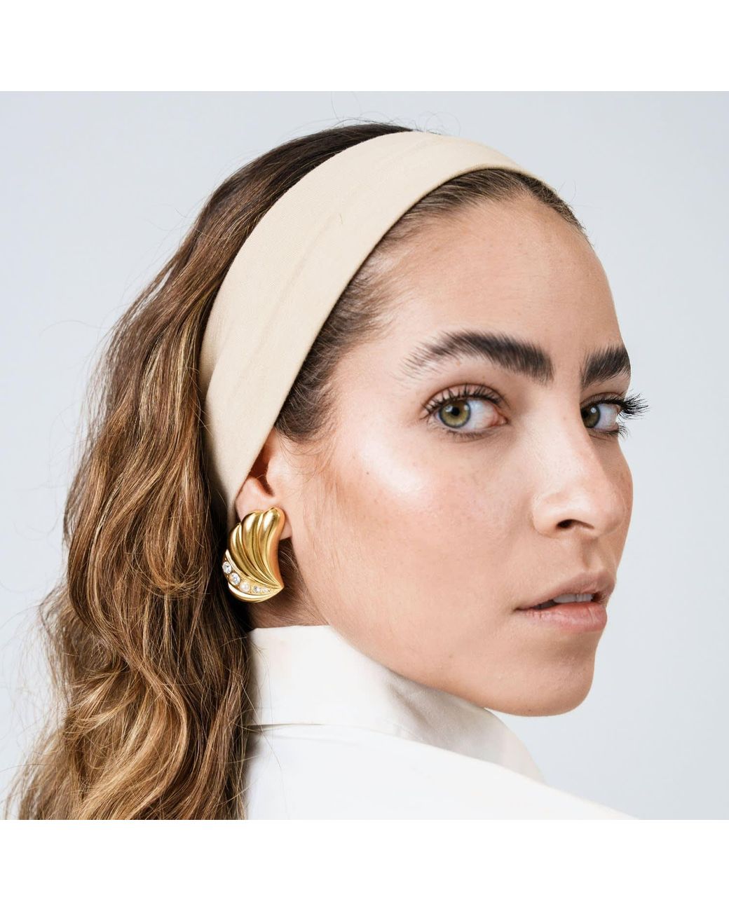 Eyeconic by Samar Ajram Yellow Arguelles Shell Earrings
