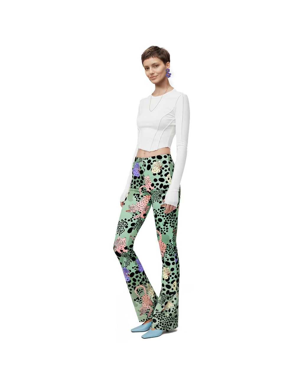 Pitaya Yoga Green Neutrals Ms Chee Flared Pants