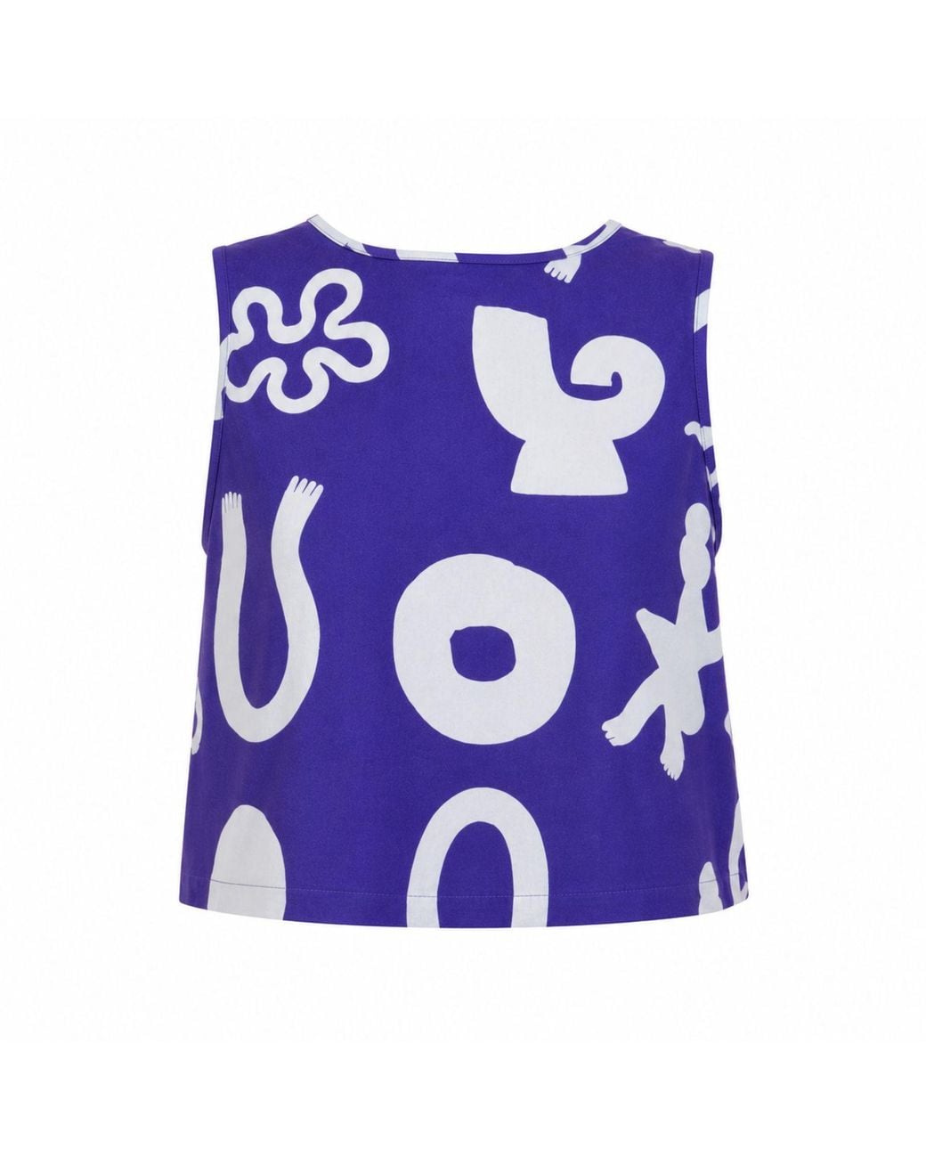 Wild Clouds Purple Organic Cotton & Linen Two-Way Tank