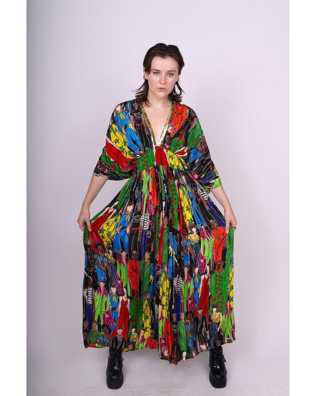 Any Old Iron White Heroes Kaftan Dress
