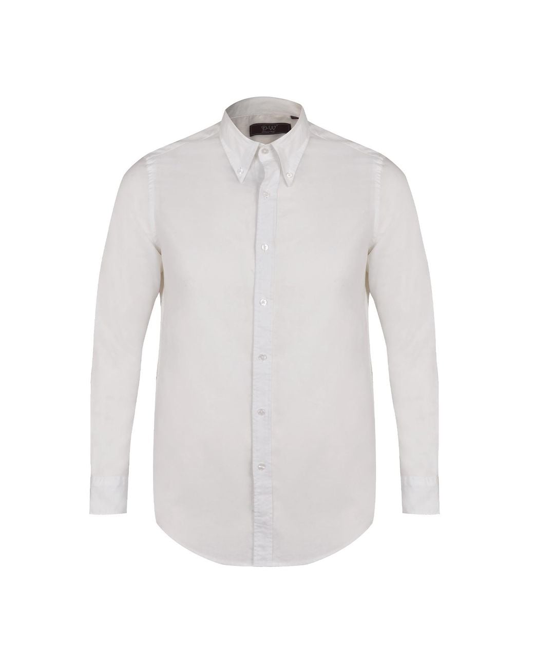 DAVID WEJ White Hugo Linen Pin Down Shirt for men