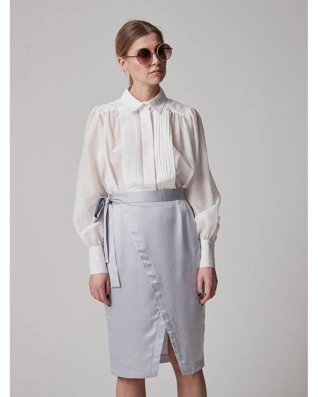 Helene Galwas Blue Berta Skirt
