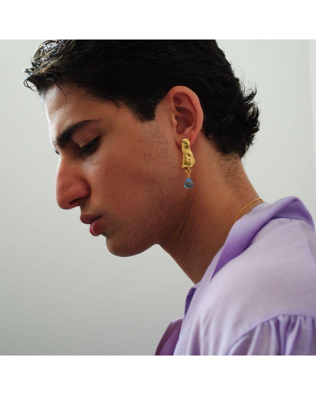 De Roms Metallic The Aurora Molten Topaz Drop Earrings