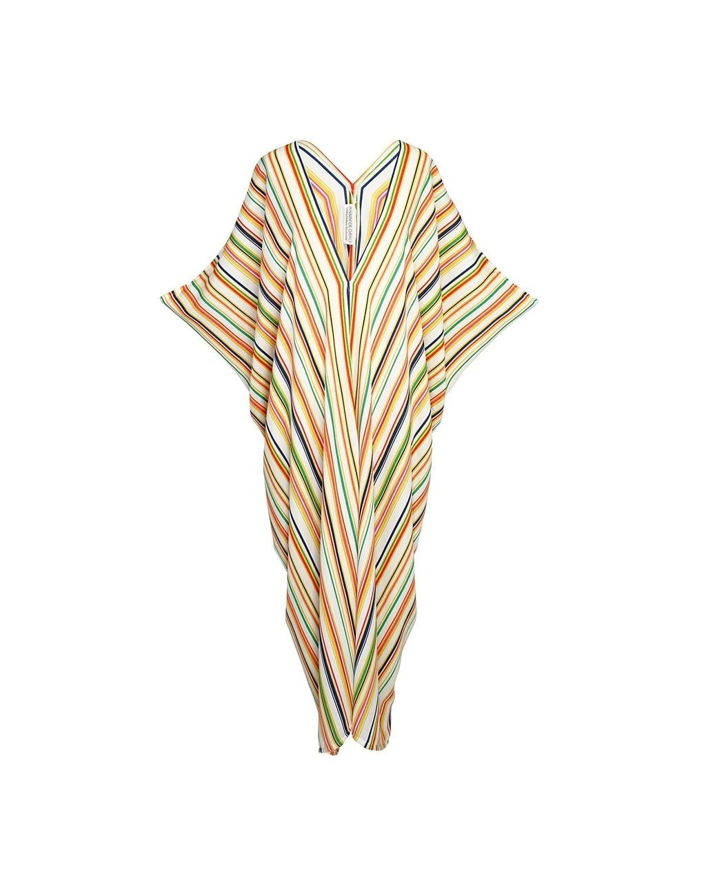 Jennafer Grace Metallic Cabana Stripe Caftan