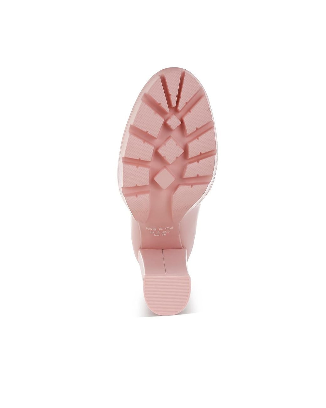Rag & Co Corinne Pink Chain Embellished Chunky Loafers