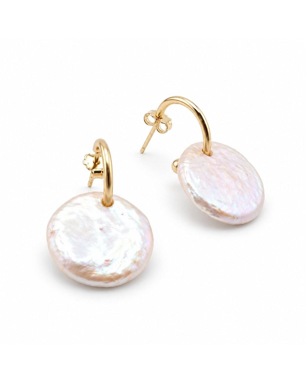 Lalinde Metallic Keshi & Hoop Earrings