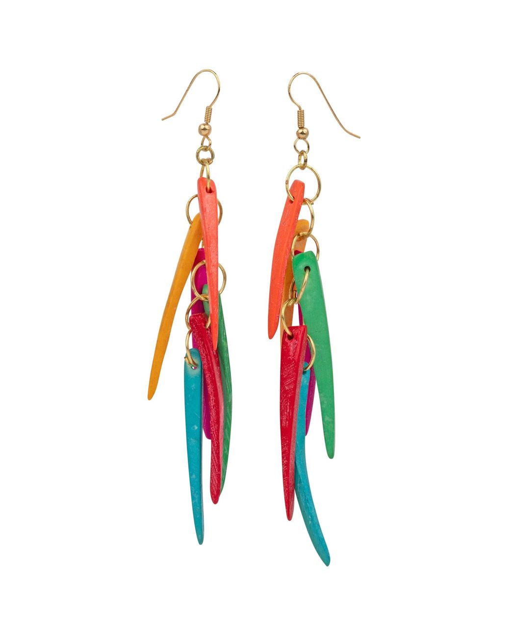 Mokuyobi White Colorful Peppers Vintage Earrings