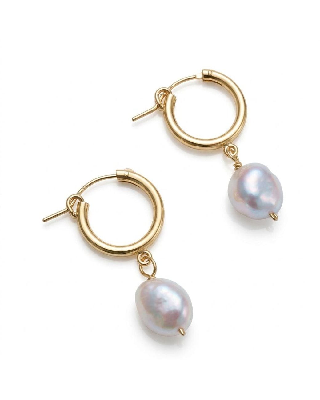 Lexi Jewelry Metallic Lanai Pearl & Small Hoop Earrings