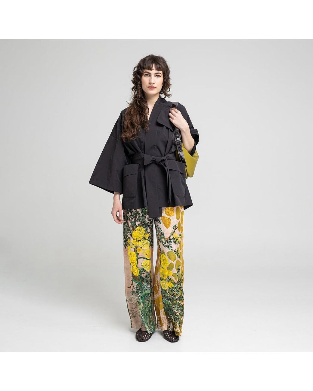 ARTISTA Yellow Fennel Wide Leg Pants