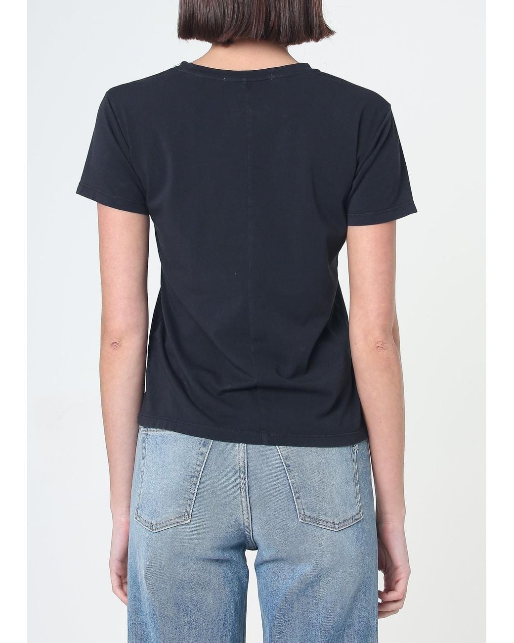 NOEND Black Supima Cotton Crew Neck Tee