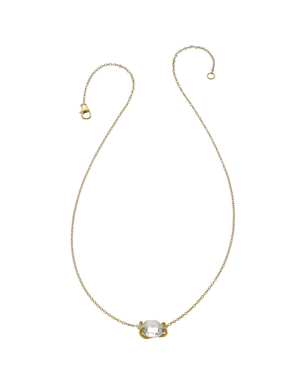 Heather Hawkins Jewelry Metallic Herkimer Diamond Necklace
