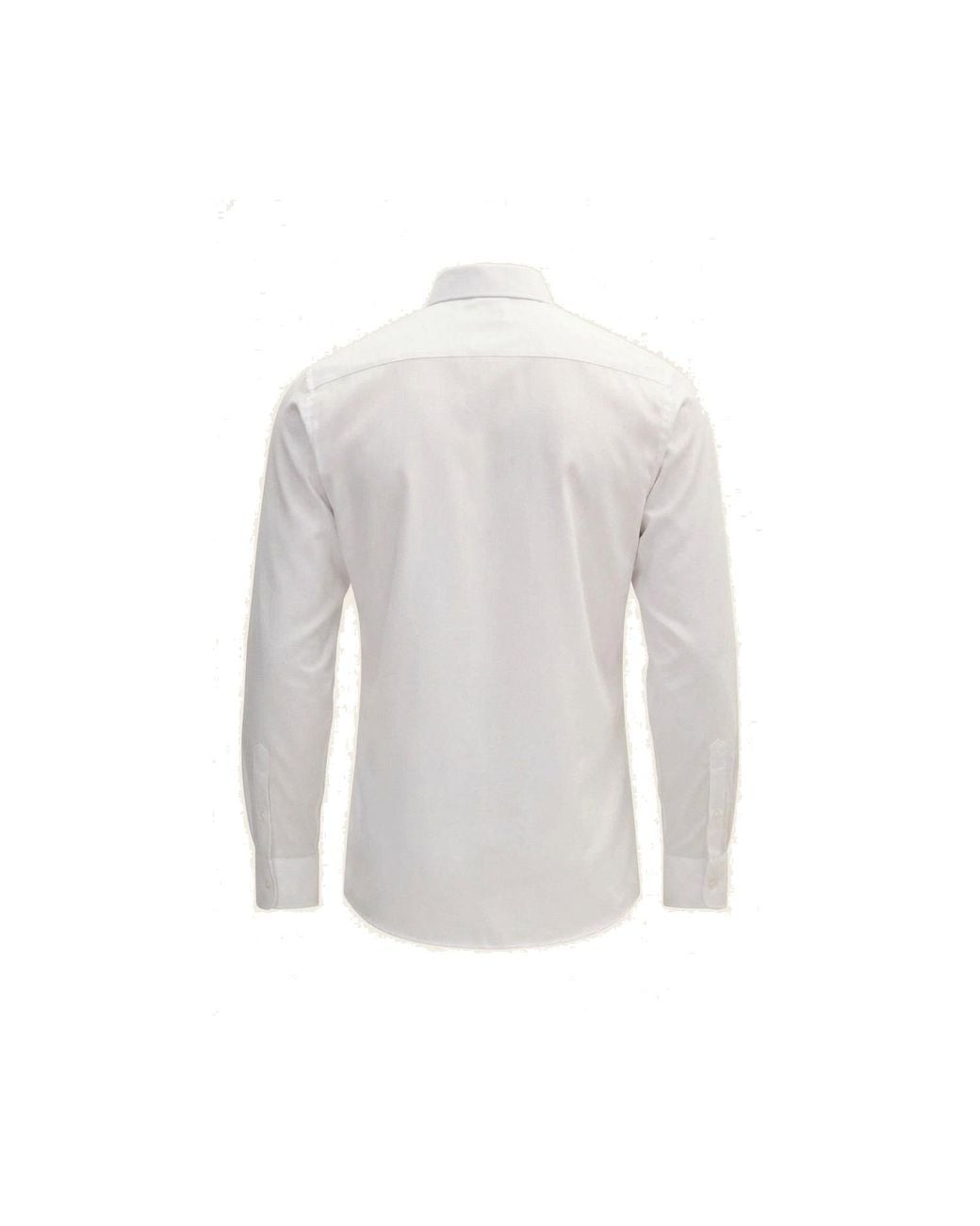 Ron Tomson White Non-Iron Pure Cotton Spread Collar Dress Shirt for men