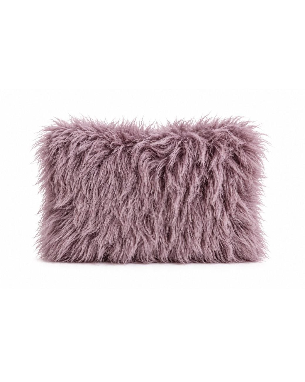 Nuvv Collection Purple Hand Made Lilac Shaggy Textured Clutch Bag
