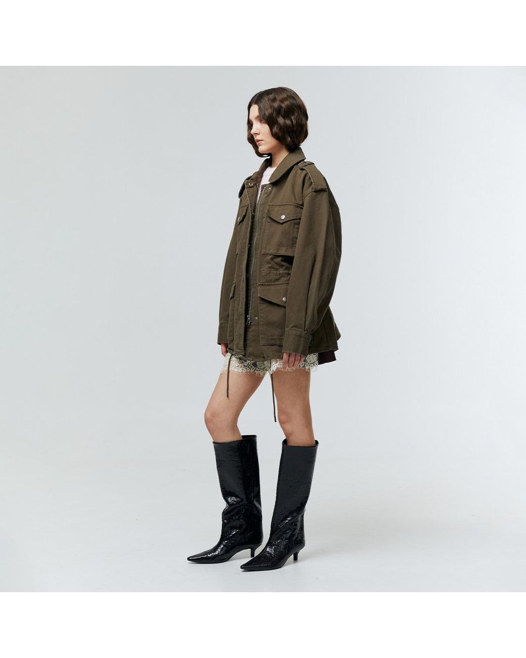 Ats the Label Green Leonna Utility Pocket Jacket