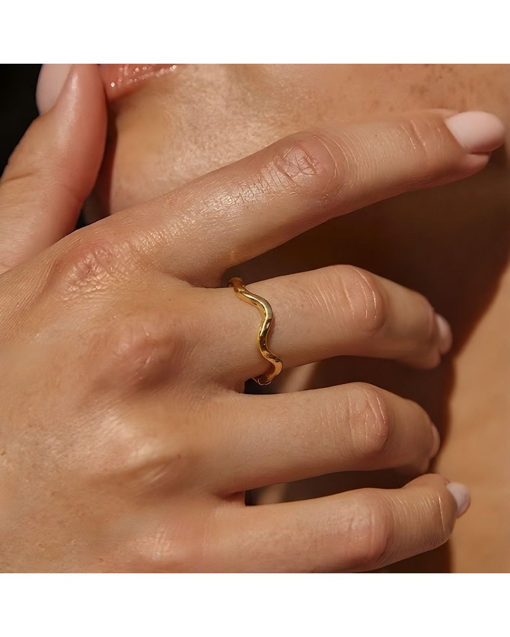 With Love Darling Metallic Curvy Ring