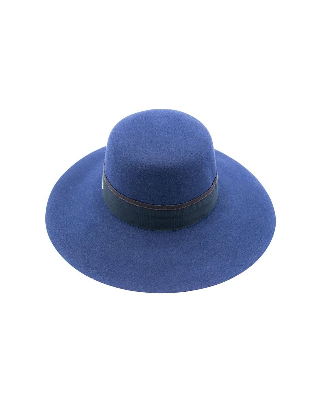 DORIA 1905 Blue Wide-Brim Lapin Felt Hat