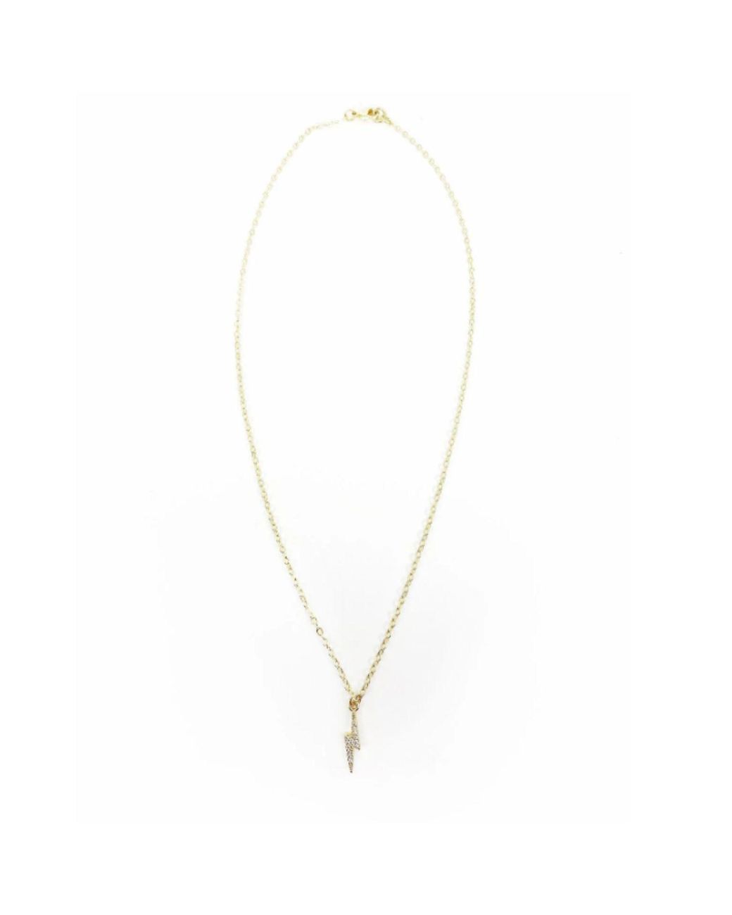 Rachel Nathan Metallic Pavé Lightning Bolt Necklace