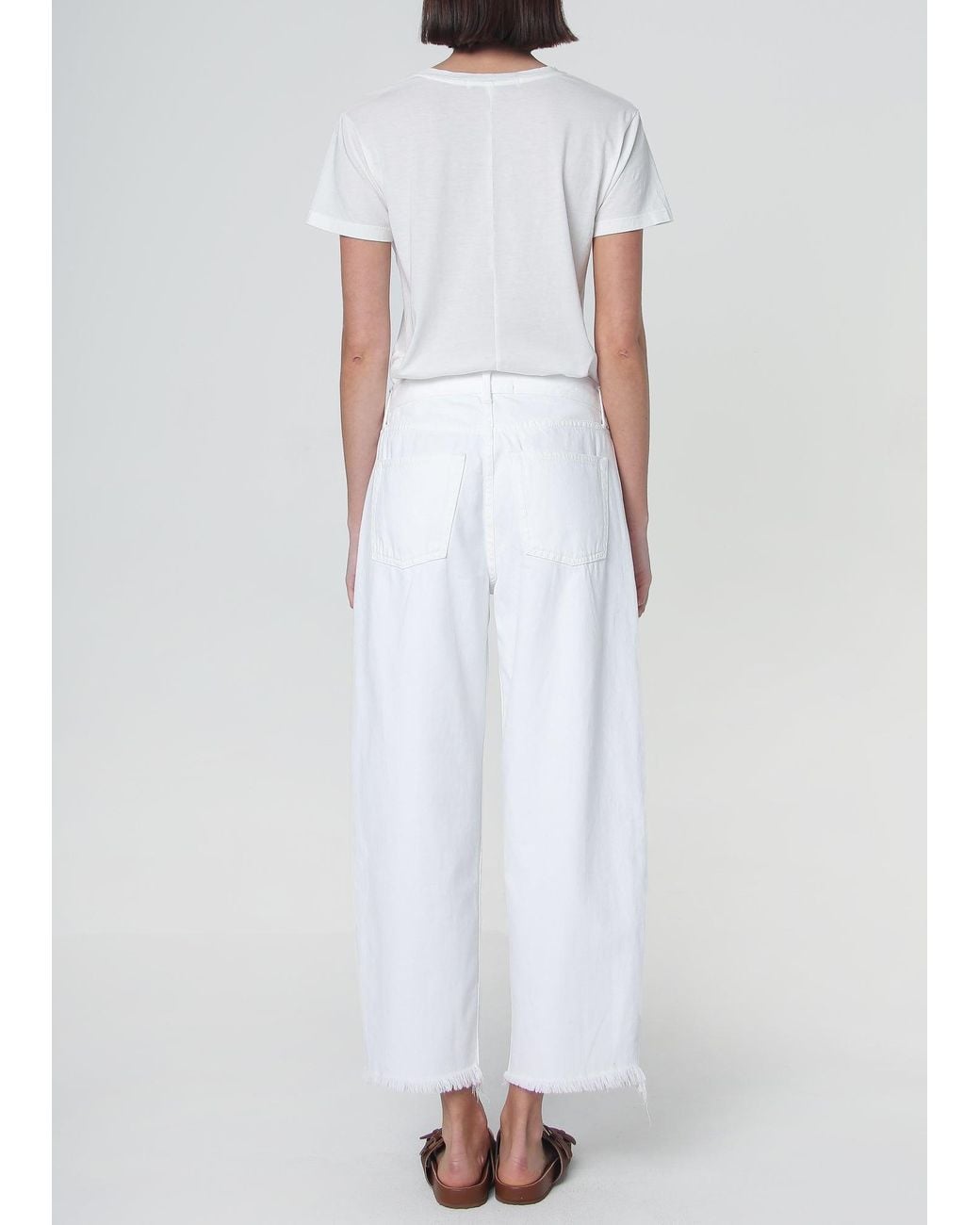 NOEND White Adeline Cropped Barrel