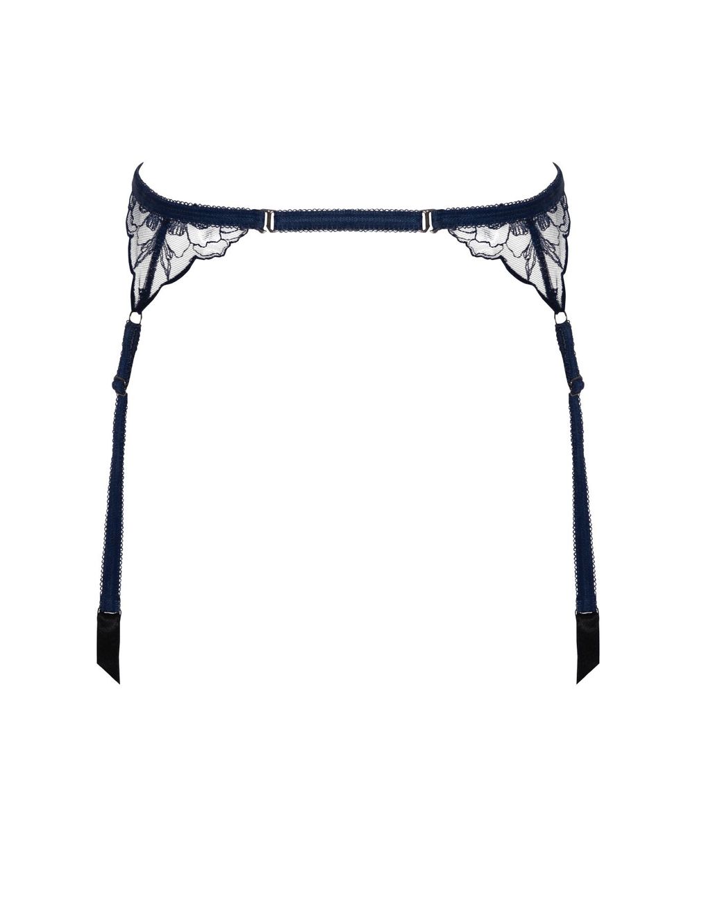BonBon Lingerie White Coco Heart Suspender Belt