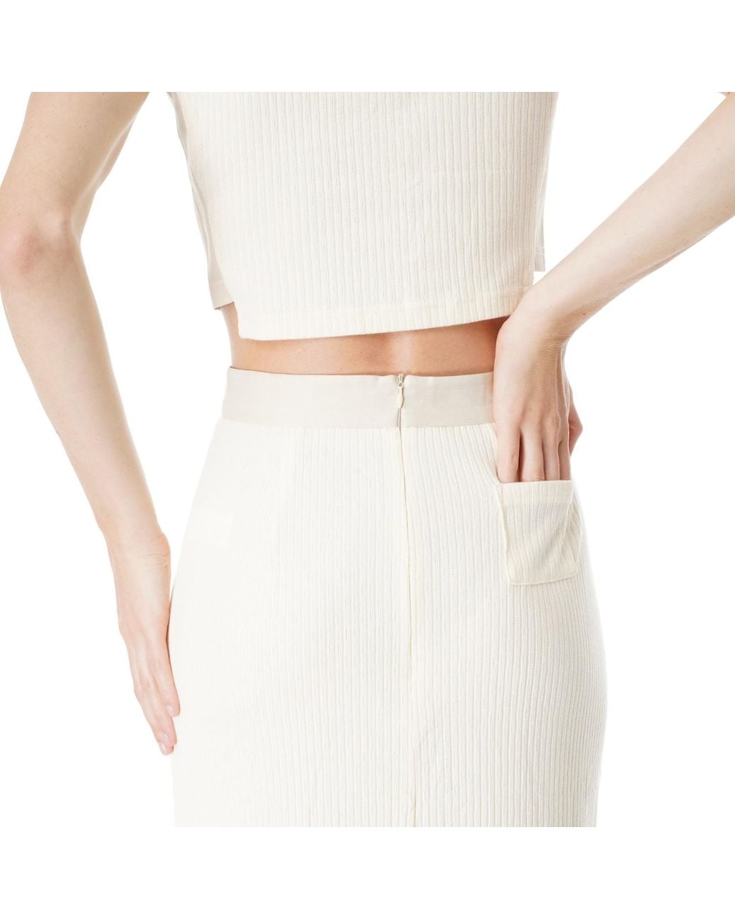 MARGOT VII White V Nude Top