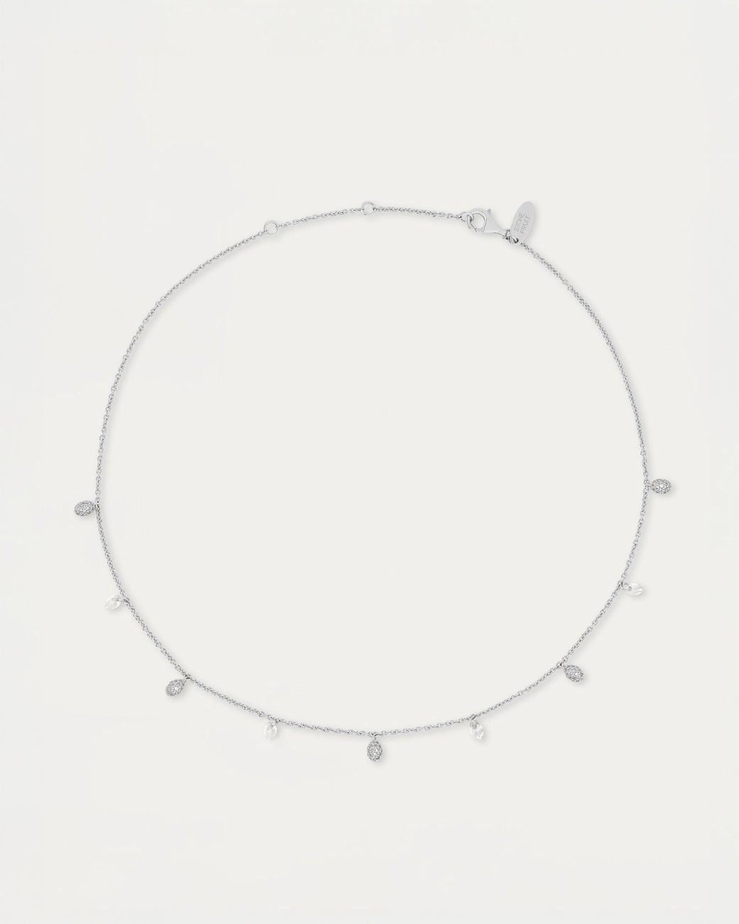 Stone Fruit Metallic Pit Necklace