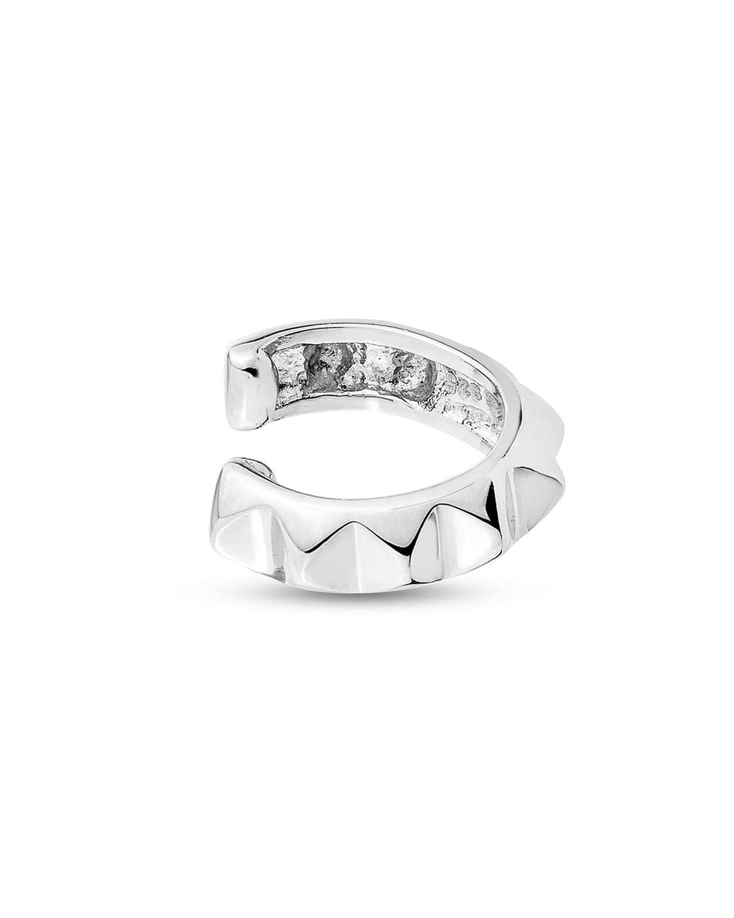 SALLY SKOUFIS White Honeycomb Ear Cuff