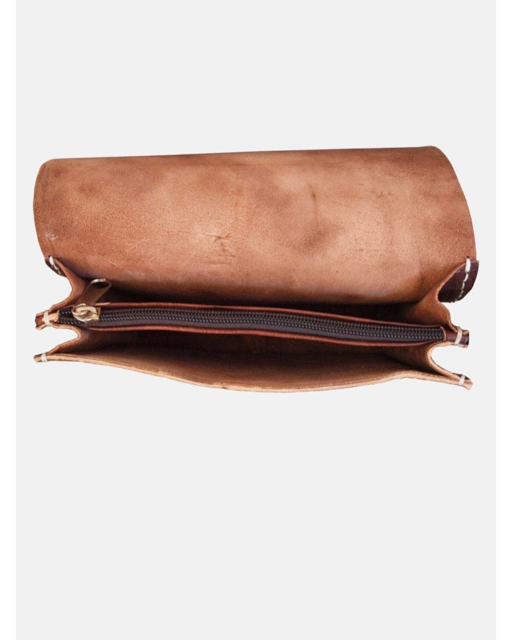 Berber Leather Brown The Kenitra Cross-Body Bag