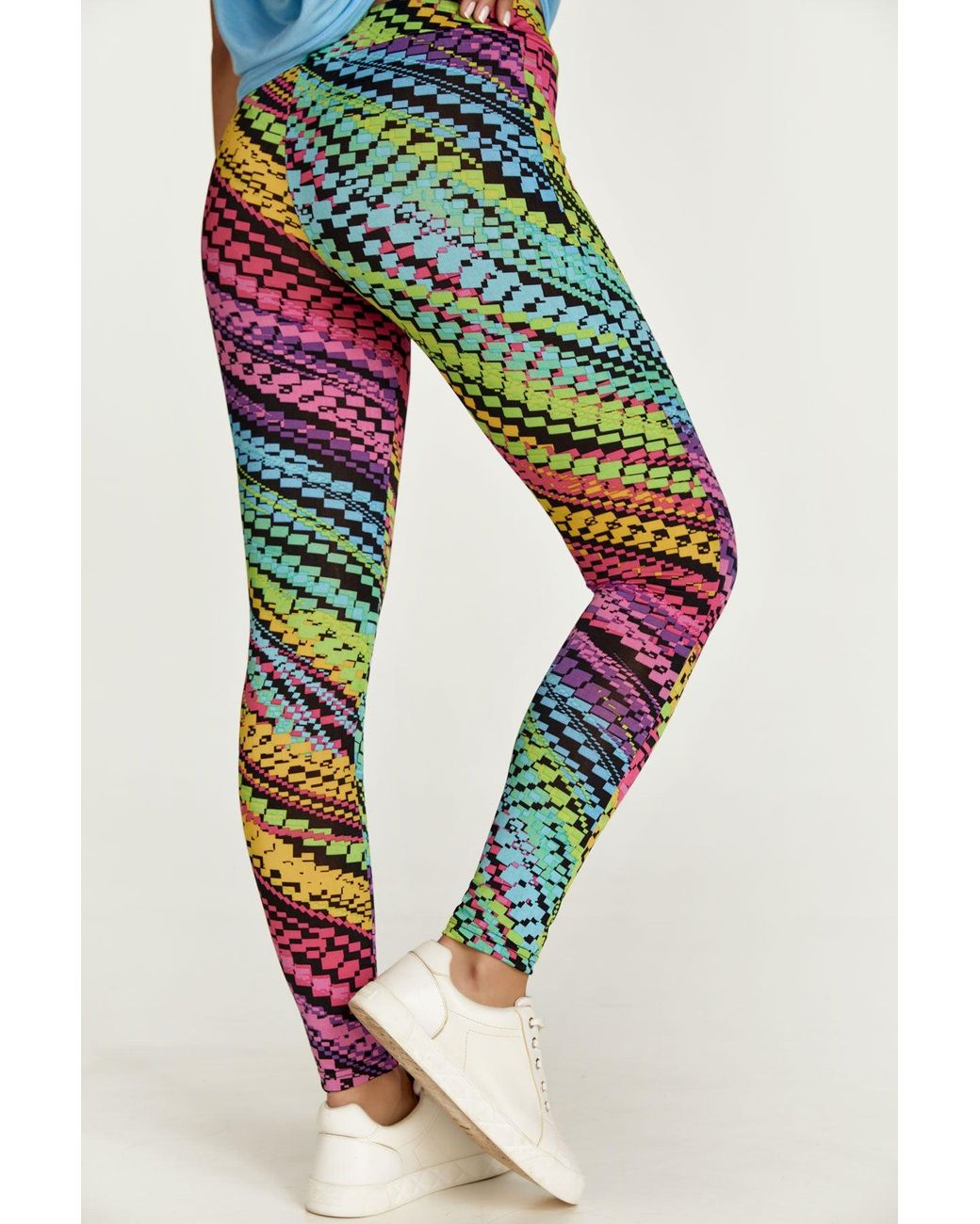 Conquista Lilac Multi-Coloured Print Leggings
