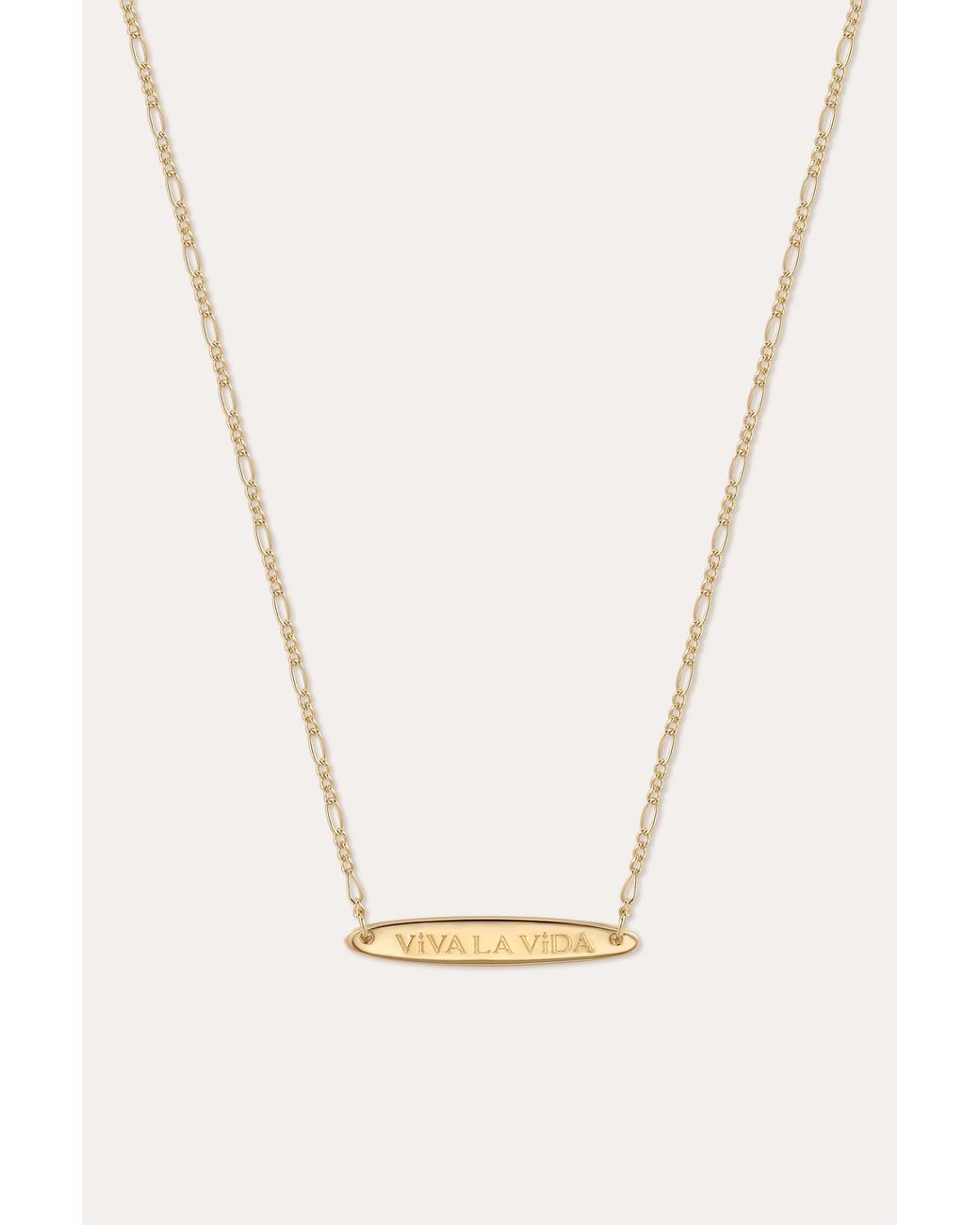 Vanhi Metallic Viva La Vida Bar Chain Necklace