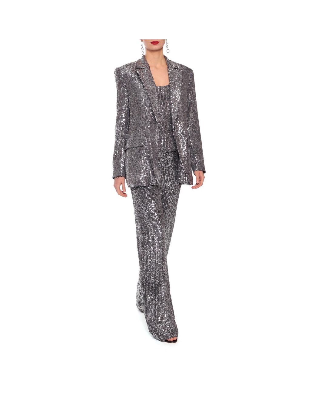 AGGI by HALEWSKI Black Luna Diamond Sequin Blazer