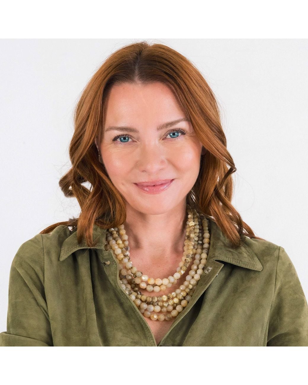 Fairchild Baldwin Metallic Neutrals Helena Marble Khaki Necklace