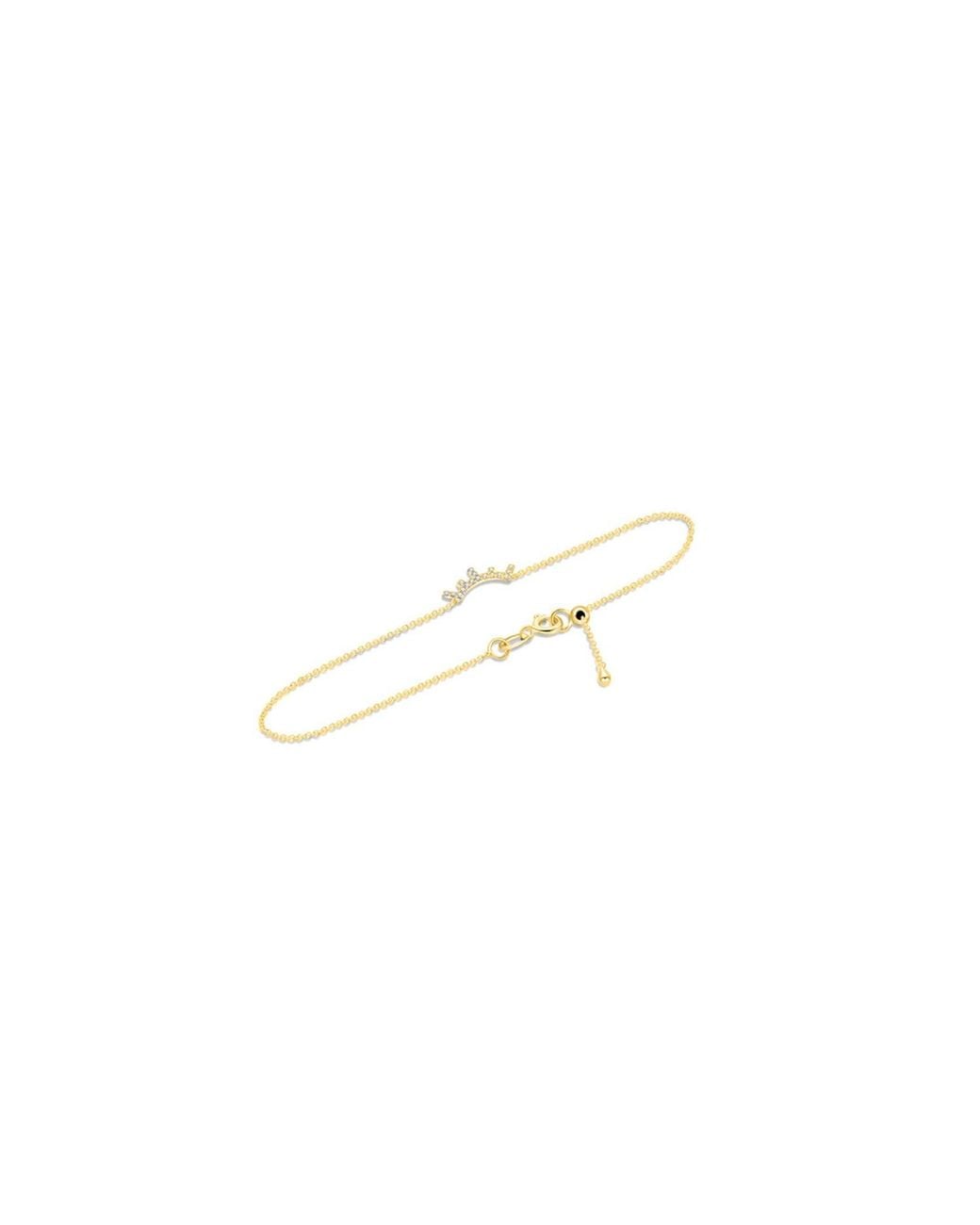 Genevieve Collection Metallic 18K Eyelash Shape Diamond Bracelet