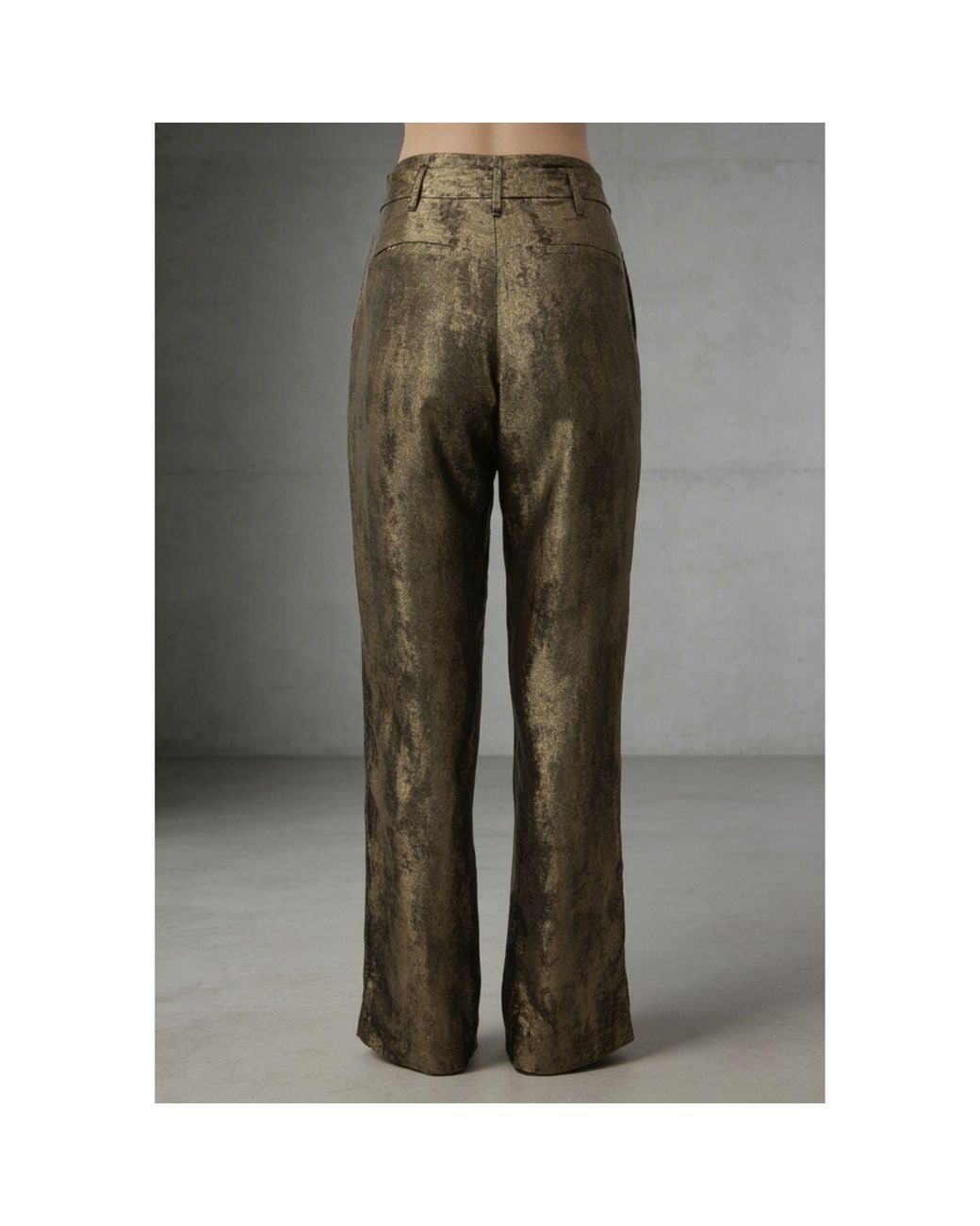 Monzlapur New York Green Burnt High-Waisted Pant