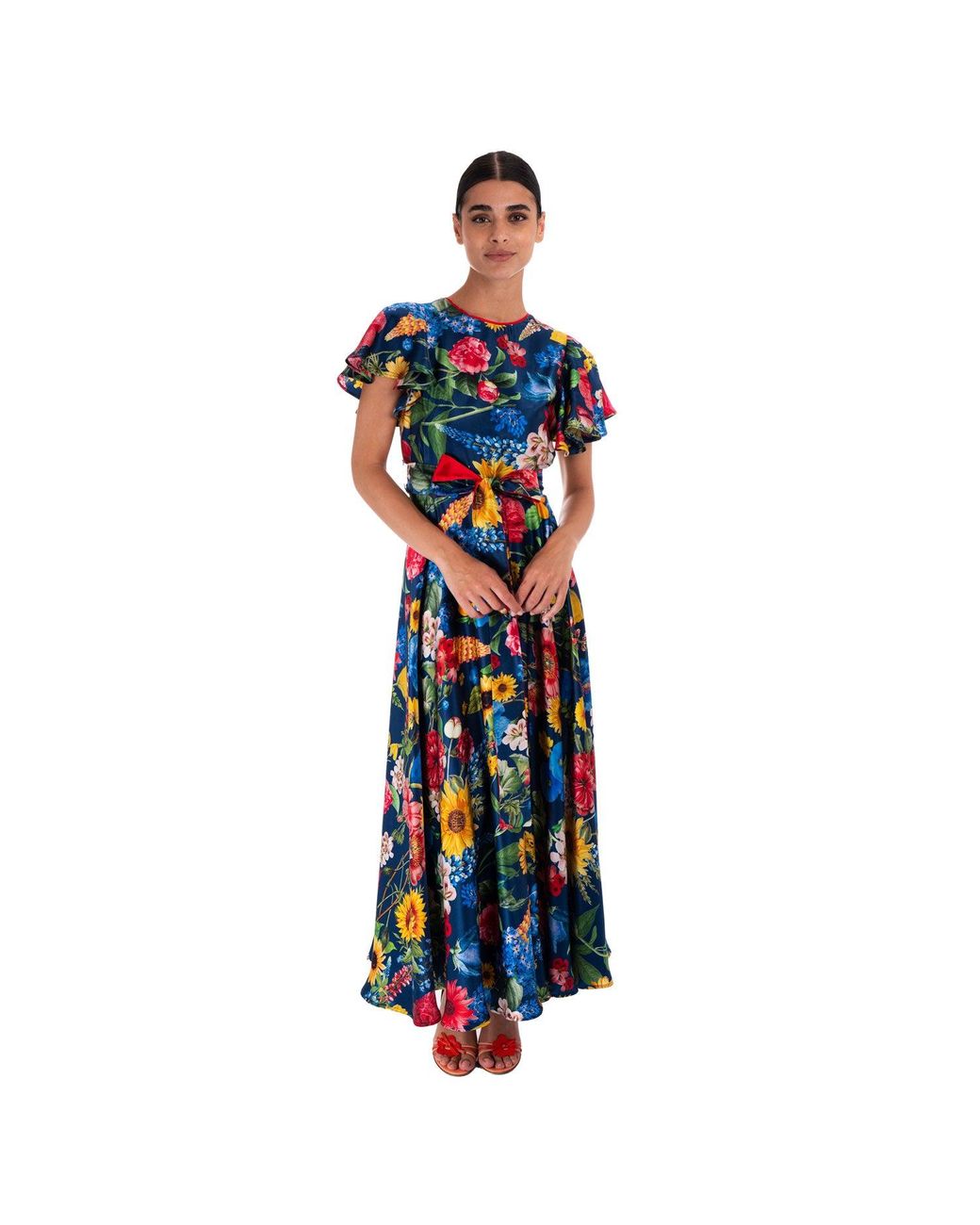 Sofia Tsereteli Blue Blossom Garden Gown With Bow