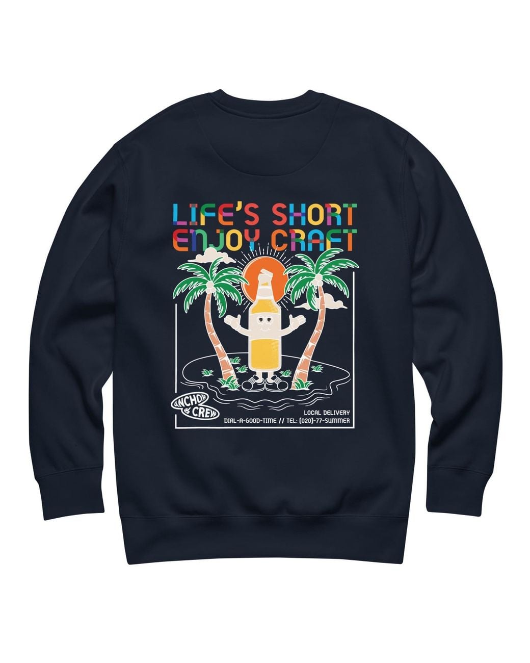 Anchor and Crew Blue Enjoy Craft Dial-A-Local Organic Cotton Sweatshirt for men