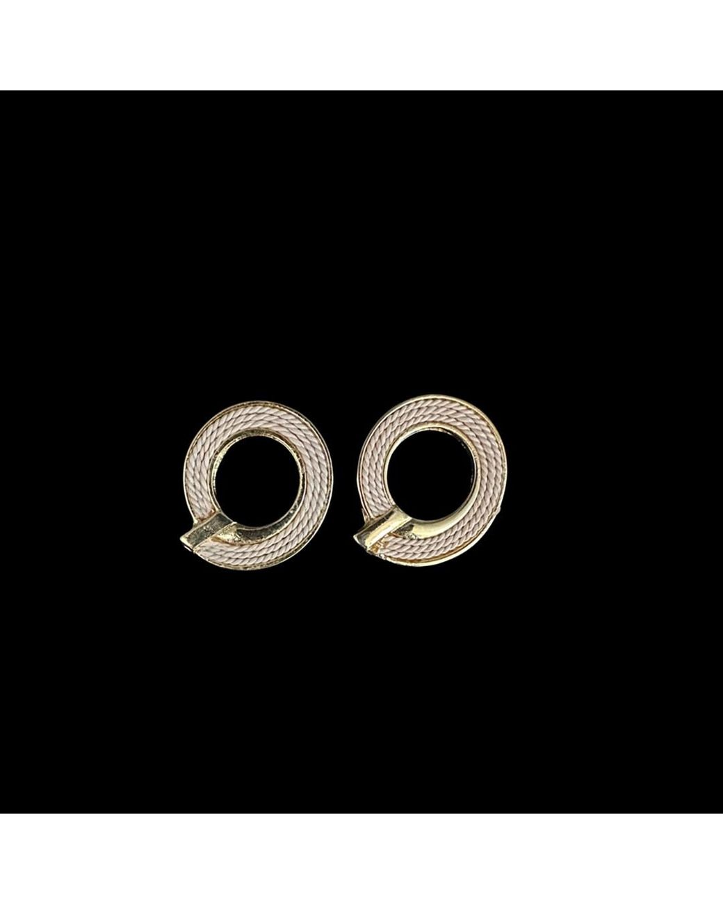 Nart Nature Making Art Metallic The Spiral Buriti Natural Fiber Earrings