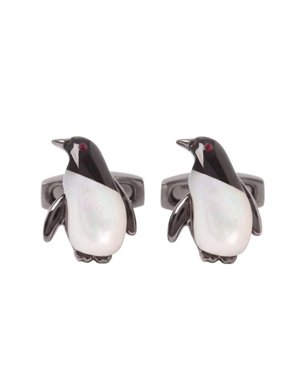Simon Carter Metallic Darwin Penguin Cufflink for men
