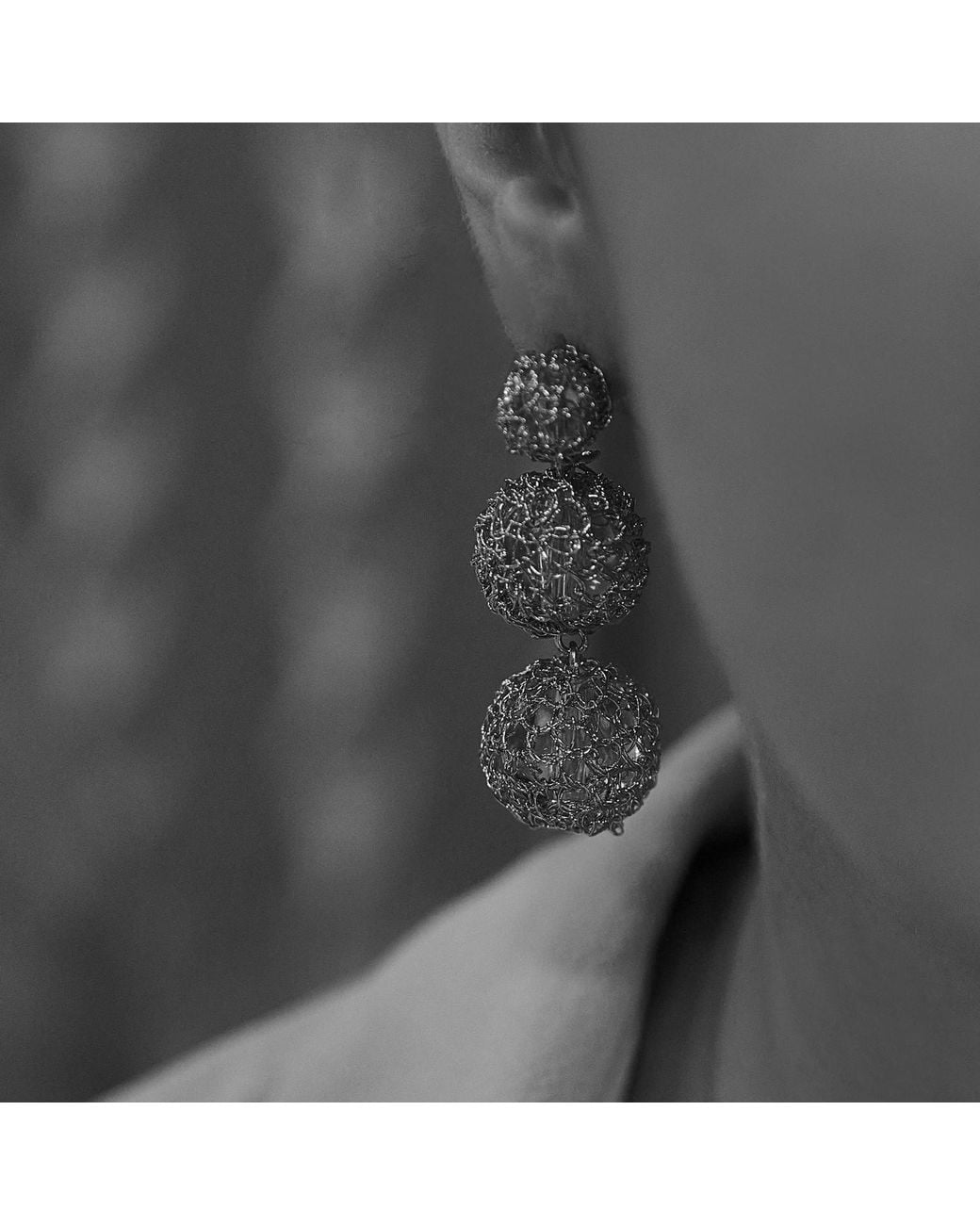 Lavish by Tricia Milaneze Metallic All Spheres Trio Handmade Earrings