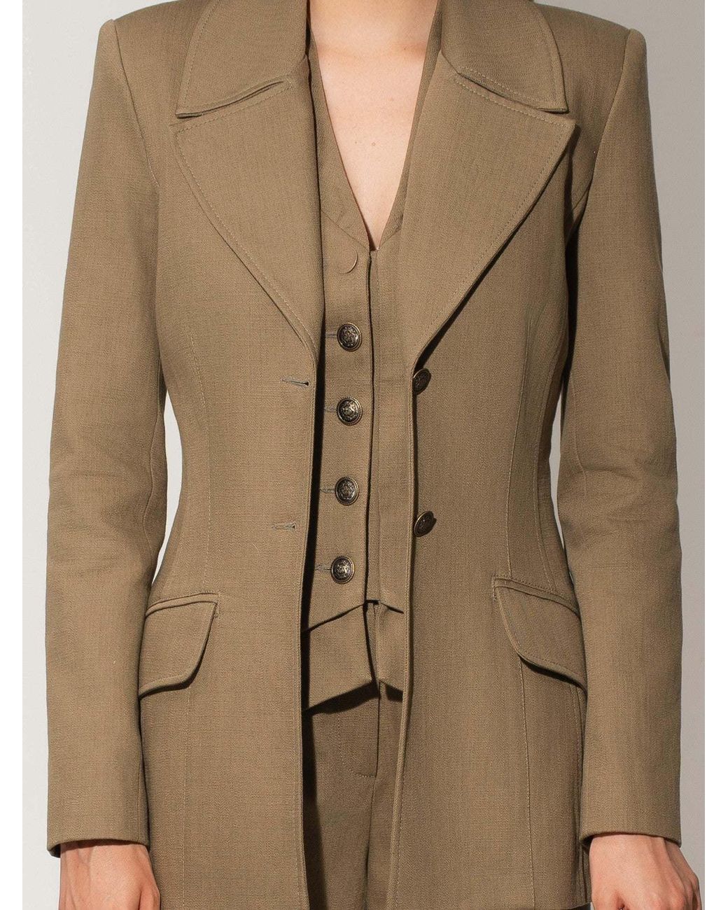 Tia Dorraine Green Single-Breasted Blazer