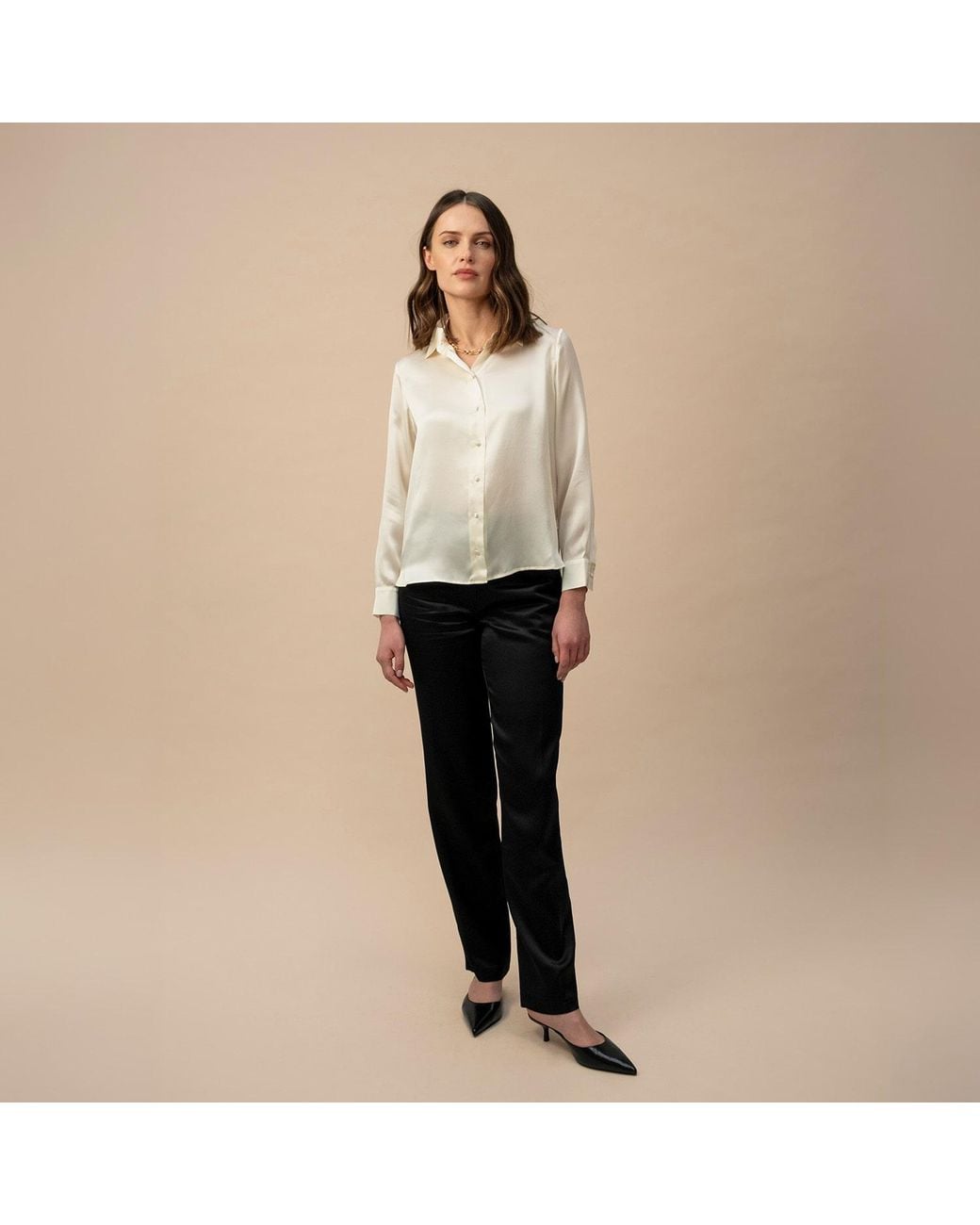Anse Victorin Natural Alva Silk Blouse