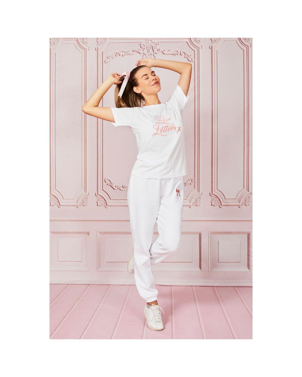 Love Letters X White Embroidered T-Shirt