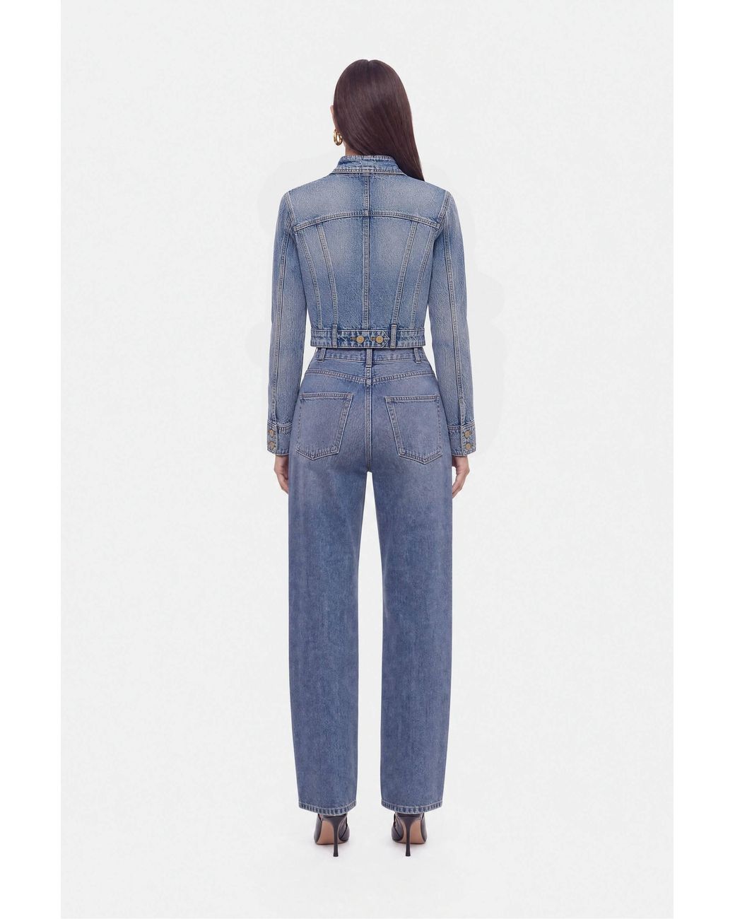 Nocturne Blue High-Waist Barrel Leg Jeans