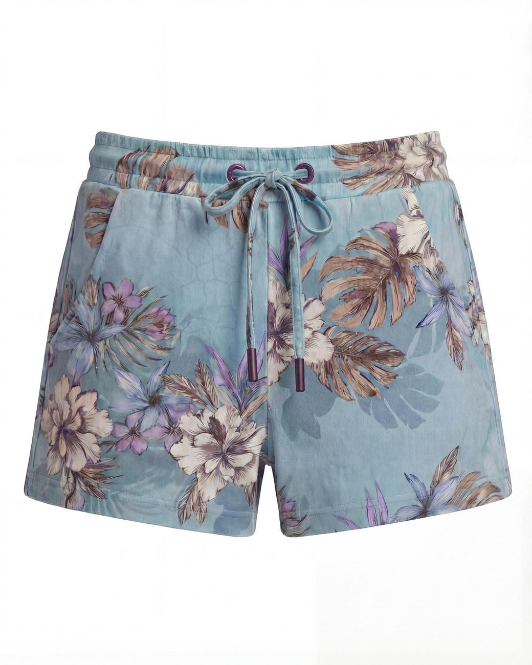 Lords of Harlech Blue Penelope Exotic Floral Drawstring Short