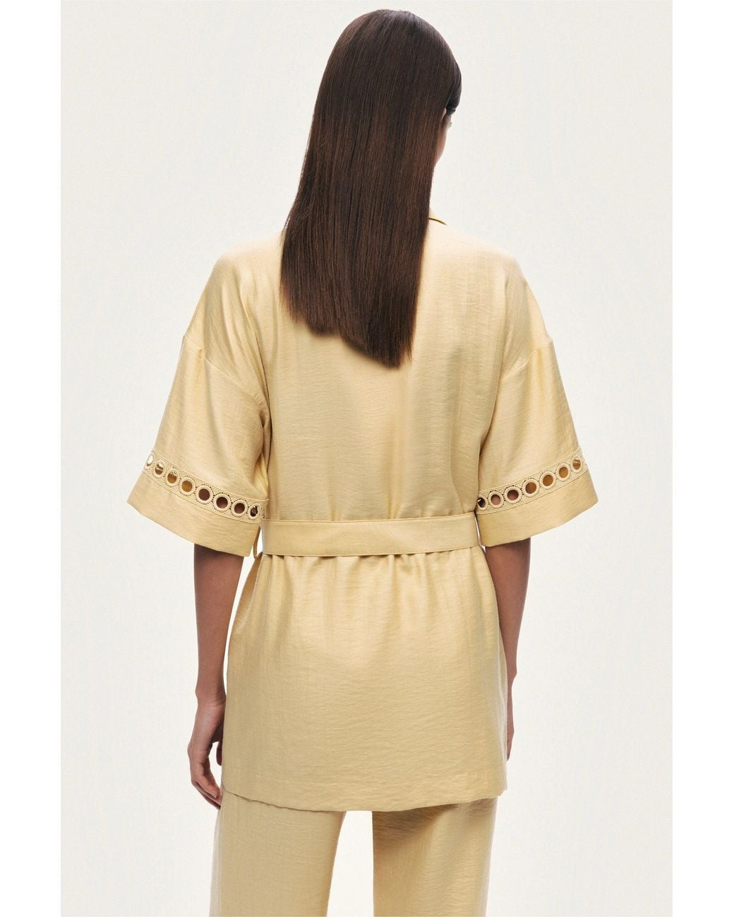 Nocturne Yellow Relaxed Straight-Leg Pants