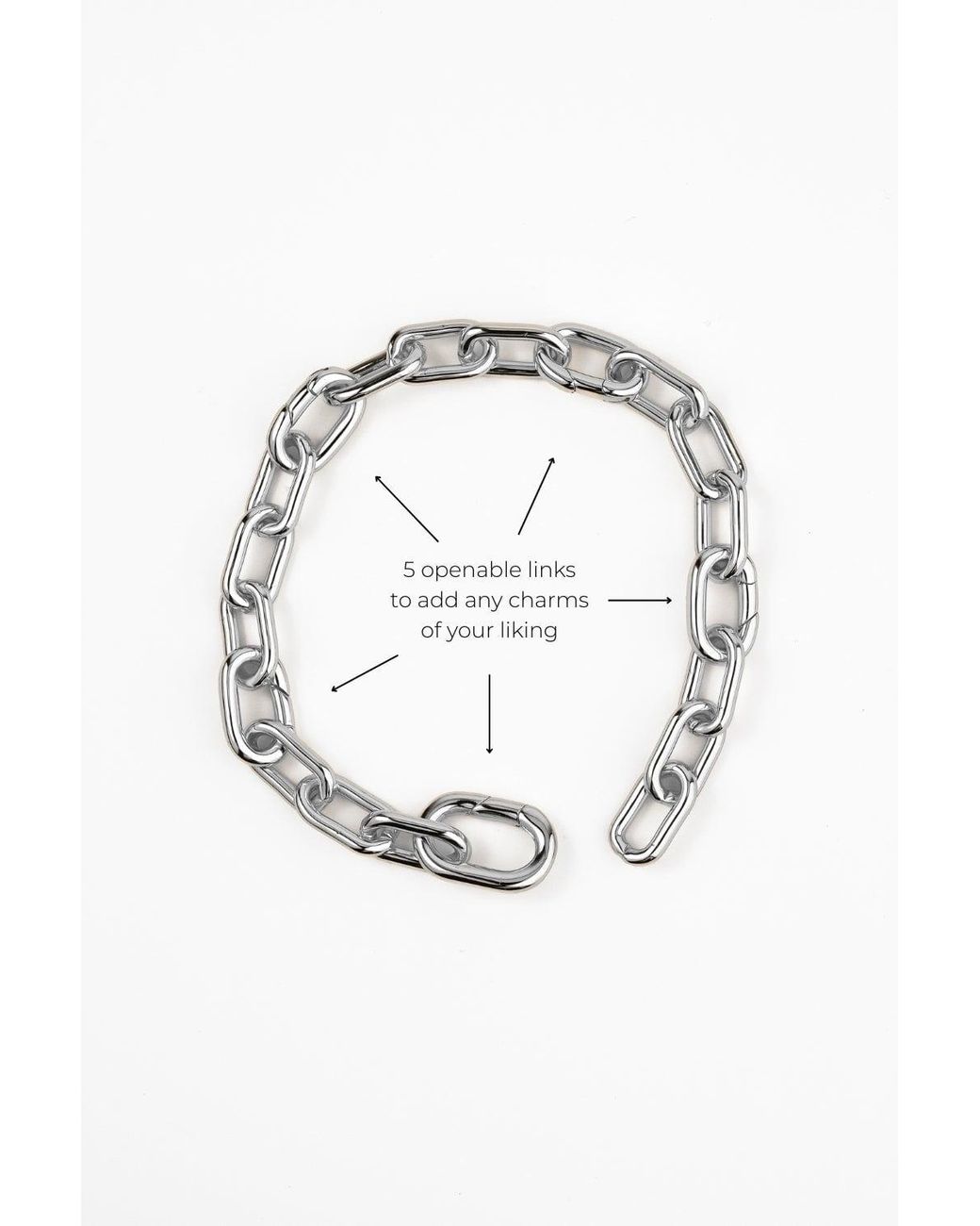 Zynnia Collective Metallic Mod Chain Bracelet